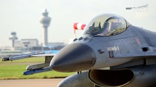 F16s landen voor oefening op Schiphol [upl. by Eanad]