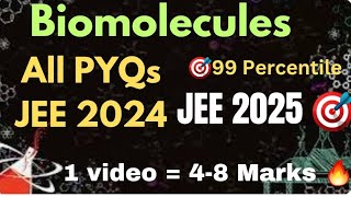 Dont leave 💀⚠️JEE 2024 Biomolecules PYQs jee jee2024 chemistry jeemains [upl. by Orazal]