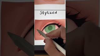 Realistic vs Stylized eye 👁️ pt2 [upl. by Sylvan116]