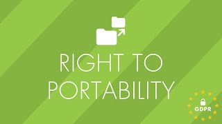 GDPR  Right to Portability [upl. by Gottuard]