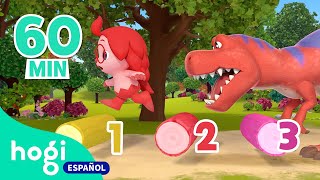 Cinco Dinosaurios  Aprende los Números con Dinosaurios  Dinosaurios 123  Hogi en español [upl. by Adnirol]