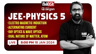 Rays JEE PHYSICS  5  ELECTROMAGNETIC INDUCTION ALTERNATING CURRENT RAY OPTICS amp WAVE OPTICS [upl. by Ahsino]