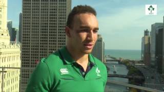 Irish Rugby TV Ultan Dillane In Chicago [upl. by Atsirak]