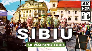 SIBIU ROMANIA 🇷🇴 2023 Sumer Walk  Beautiful Medieval City in Transylvania 4K60 HDR 3D Sound [upl. by Marcia]