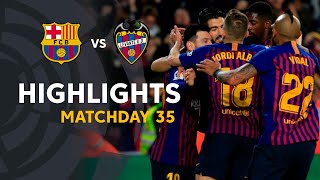 Highlights FC Barcelona vs Levante UD 10 [upl. by Nibbor]