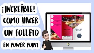 COMO HACER UN FOLLETO TRIPTICO EN POWER POINT ¡FÁCIL Y RÁPIDO 🎨🎨🎨 [upl. by Noella]