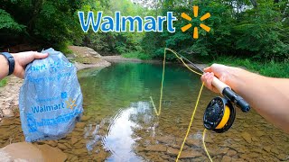 WALMART FLY FISHING CHALLENGE  Fly Fishing for Beginners Brown Trout [upl. by Benoite]