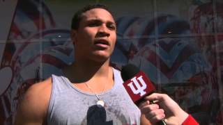 LB Marcus Oliver  IUFB Spring Practice  41216 [upl. by Haneeja]