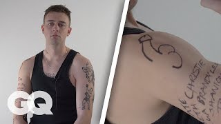 A Bogan Aussie Breaks Down his tattoos  GQ [upl. by Petr665]