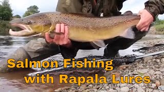 Salmon fishing with Rapala lures Great Salmon on the Border Esk [upl. by Yetnruoc346]