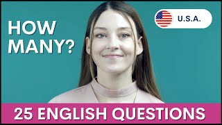 25 HOW MANY Questions  English Interview to Learn Grammar [upl. by Libby]