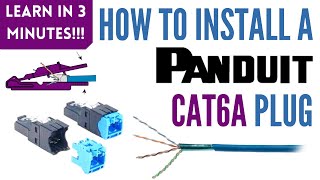 How to install a Panduit Cat6A plug on an UTP cable  MPTL  Learn in 3 minutes [upl. by Rancell]