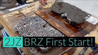 2JZ BRZ Swap  Transmission Install A340E amp First Start  Pt 5 [upl. by Ailimat]