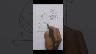 Shivling With Trishul Drawing Easy 🙏🙏Shortsshibamshortvideosketch [upl. by Nnylrats134]