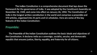 Features of Indian Constitution Indian polity  upsc [upl. by Shiri]