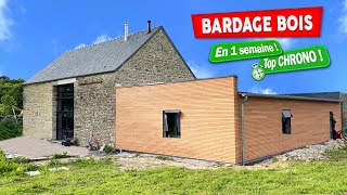 BARDAGE BOIS extérieur complet en 1 semaine  EP76 [upl. by Ddahc827]