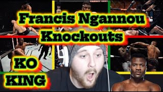 MMA GURU Reacting To BRUTAL Francis Ngannou KNOCKOUTS Compilation [upl. by Hooper]