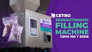 Cetro Semiautomatic Filling Machine CSFM 100 T SS316 [upl. by Ariaz560]