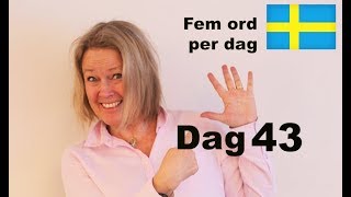 Dag 43 Fem ord per dag Kläder bestämd obestämd form Lär dig Svenska A1 CEFR svenskamedmarie [upl. by Cyma]