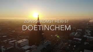 Zonsopkomst op een mooie dag in de herfst in Doetinchem vanaf de Oude IJssel 4k [upl. by Zak265]