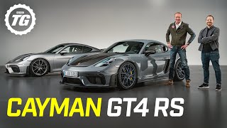 FIRST LOOK Porsche Cayman GT4 RS – 493bhp GT3 engine £108k the loudest RS model ever  Top Gear [upl. by Letsyrk50]