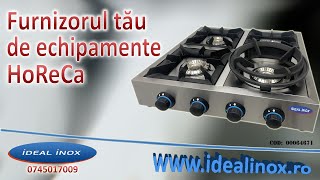 Aragaz pe gaz cu 4 ochiuri Ideal Inox [upl. by Aivizt764]