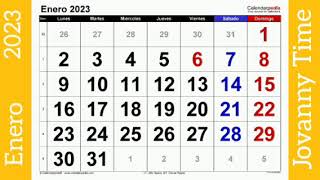 Calendario  Enero 2023 [upl. by Ahterahs]