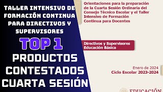 Productos contestados para Directivos y Supervisores Cuarta Sesión Ordinaria de CTE y TIFC Docentes [upl. by Arymahs]