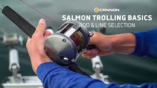 Salmon Trolling Basics  Rod and Line Recommendations [upl. by Enilada847]