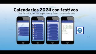 Calendarios 2024 con festivos [upl. by Hamner]