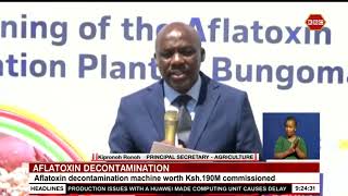 Aflatoxin decontamination machine worth Ksh190M commissioned in Kenya [upl. by Arihk986]