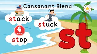 Consonant Blends  quotSTquot Words  Phonics Lesson for Kids [upl. by Vivyan]