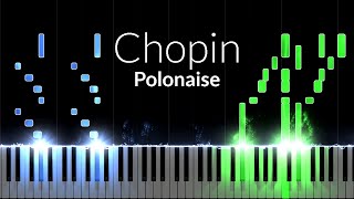 Polonaise Opus 53  Chopin Piano Tutorial Synthesia [upl. by Honorine573]