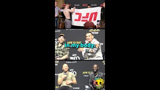 Max Holloway amp Justin Gaethje talk about Towelgate 😂😂 shorts [upl. by Cynar706]