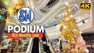 Holidays in Bloom at The PODIUM  BER Months Tour  4K  Ortigas Center Philippines [upl. by Ahsercul]