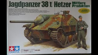 TAMIYA 135 JAGDPANZER 38T KIT No35285 PREBUILDT [upl. by Seldon]