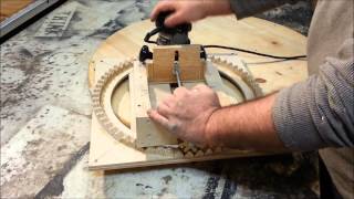 Router Jig  Cutting Spirals with Homemade Tool [upl. by Ivor521]