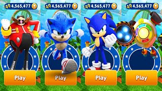 Sonic Dash  Movie Sonic vs Sonic vs Battle Boss DrBabble Eggman Zazz  All Characters Unlocked [upl. by Mmada]