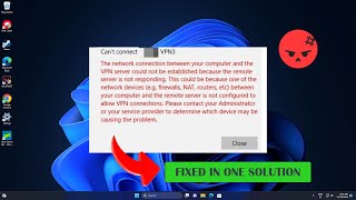 FIXED The network connection between your computer and the VPN server could not Established  easy [upl. by Nosned]