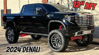 HUGE 12” FTS lift and 40” tires on a BRAND NEW 2024 GMC Denali 1500  First in the country [upl. by Annoda]