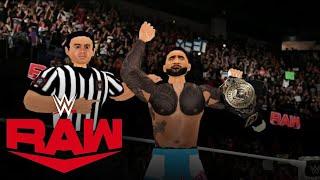 WR3D 2K24 JEY SPEAR TO BRON  JEY DEFEAT BRON  JEY WINS IC CHAMPIONSHIP  AT RAW 2024 [upl. by Nywg61]