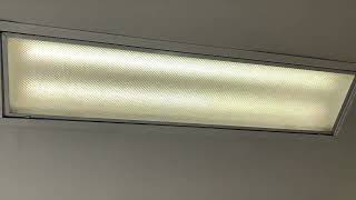 Fluorescent amp LED Troffer Lights in Church Kitchen [upl. by Laval836]