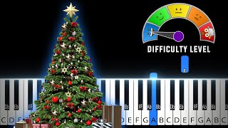 O Tannenbaum O Christmas Tree  EASY Piano Tutorial  Sheet Music [upl. by Atenahs]