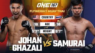 Muay Thai Firefight 🔥 Johan Ghazali vs Samurai  Full Fight [upl. by Suiratnauq429]