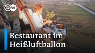 Kulinarischer Höhenflug – Restaurant im Heißluftballon  Euromaxx [upl. by Liahkim685]