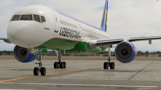 XPlane 12 Bukhara  Fergana FlightFactor Boeing 757200 Uzbekistan Airways UK75701 [upl. by Eeluj]