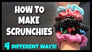 4 Ways To Make Scrunchies 📍 How To With Kristin [upl. by Ernesta904]