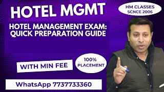 Hotel Management Exam Quick Preparation Guide [upl. by East]