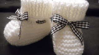 tuto tricot chaussons parti 2 [upl. by Prince920]