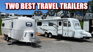 Bigfoot amp Oliver RV Tours  Two Best Made Travel Trailers [upl. by Elleirad]